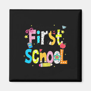 Preppy Back To School Happy First Day Of School Re Magnet