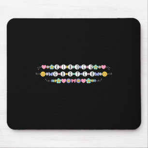 Preppy Back To School Kindergarten Bracelet Teache Mouse Mat