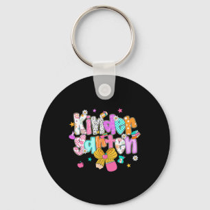 Preppy Back To School Kindergarten Coquette Bow Gi Key Ring