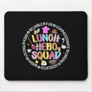 Preppy Back To School Lunch Lady Squad Cafeteria C Mouse Mat