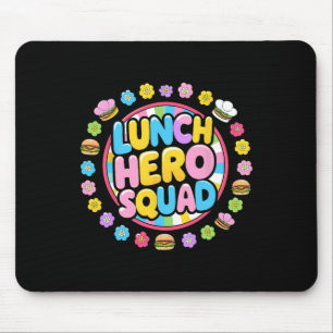Preppy Back To School Lunch Lady Squad Lunch Hero Mouse Mat