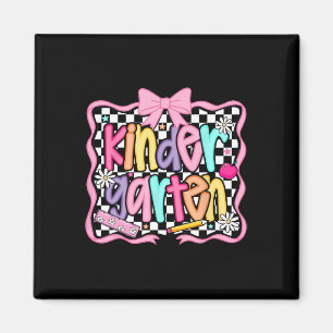 Preppy Back To School Pink Coquette Floral Cute Ki Magnet