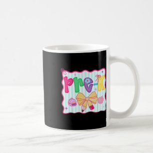 Preppy Back To School Pre-k Cute Coquette Bow Girl Coffee Mug