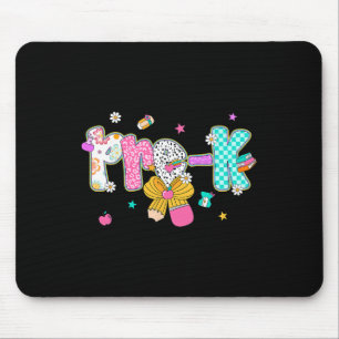 Preppy Back To School Pre-k Cute Coquette Bow Girl Mouse Mat