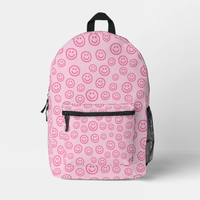Preppy Backpack, Aesthetic School Supplies Printed Backpack (Front)