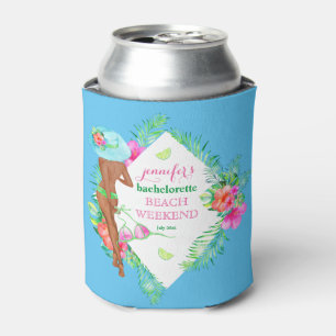 Preppy Bikini Bride Bachelorette Party Weekend Can Cooler