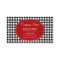 Preppy Black and Red Houndstooth Pattern