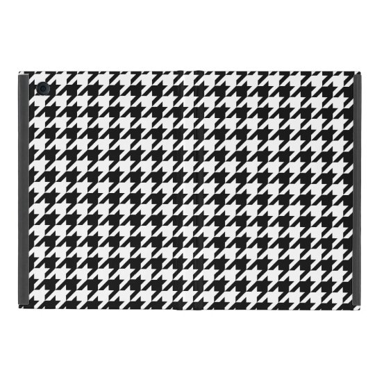 Preppy Black and White Houndstooth Cover For iPad Mini
