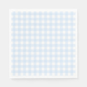 Preppy Blue Gingham Birthday Party Napkin