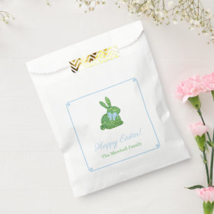Preppy Blue Green Easter Bunny Baby Shower Party Favour Bags