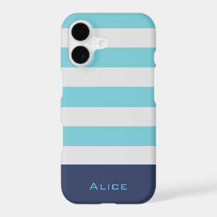 Preppy Blue Monogram iPhone Case
