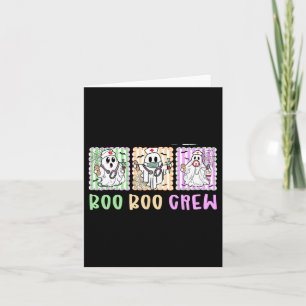 Preppy Boo Crew Nurse Halloween Costume Women Men Card