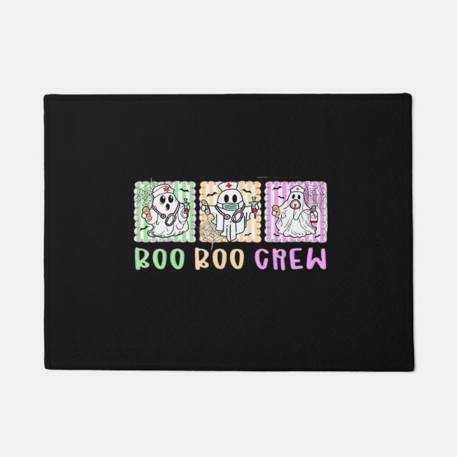 Preppy Boo Crew Nurse Halloween Costume Women Men  Doormat (Front)