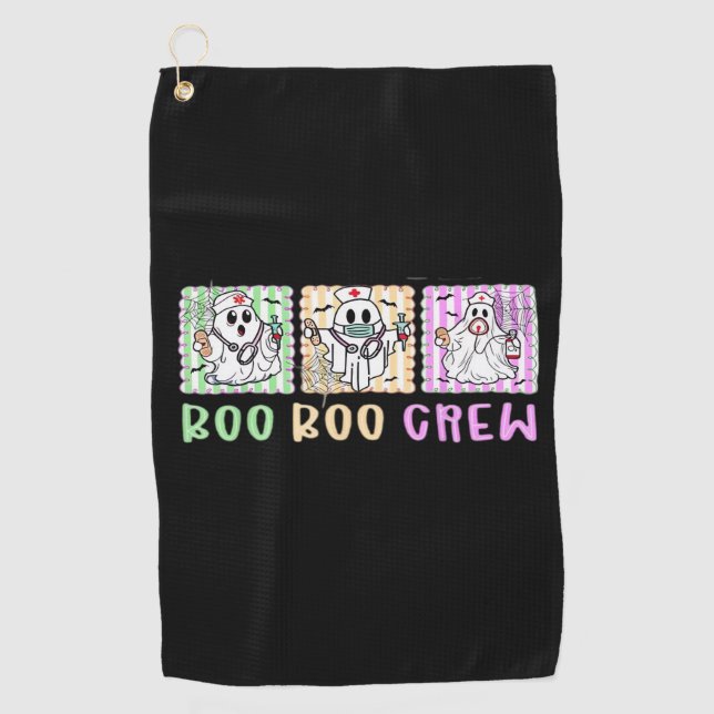 Preppy Boo Crew Nurse Halloween Costume Women Men  Golf Towel (Front)