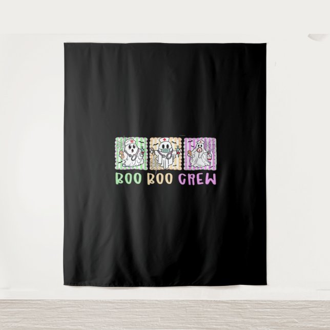 Preppy Boo Crew Nurse Halloween Costume Women Men  Tapestry (Front)