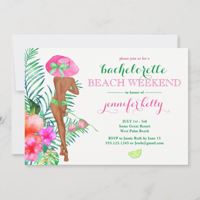 Preppy Bride Bachelorette Party Weekend Invitation (Front)
