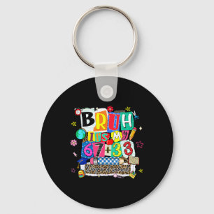 Preppy Bruh My 67 + 33 100 Days Of School Teacher Key Ring