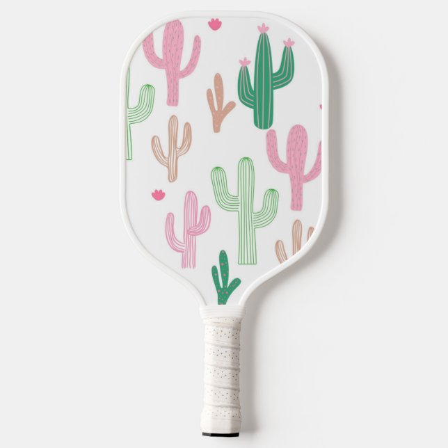 Preppy Cacti Pickleball Paddle (Back)