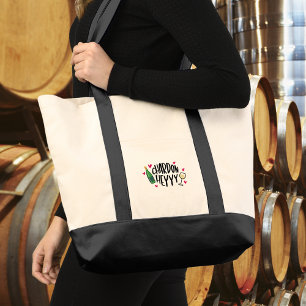 Preppy Chardonnay Funny Tote Bag