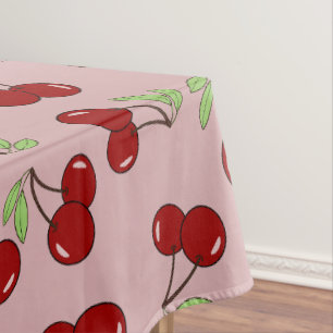 Preppy Cherry chequerboard pattern Tablecloth