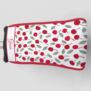 Preppy Cherry Fruit Pattern Golf Head Cover