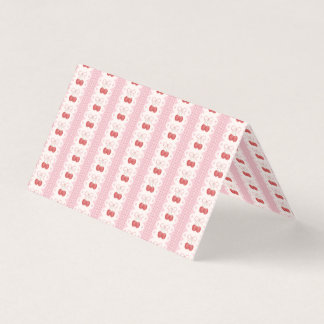 Preppy Cherry Stripes - Pink and Off White