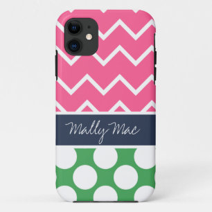 Preppy Chevron Dot Mally Mac iPhone 5 Case