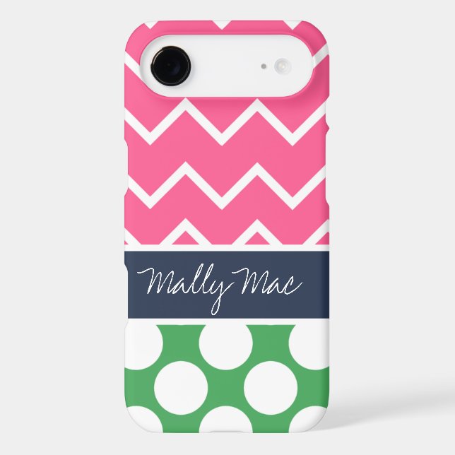 Preppy Chevron Dot Mally Mac iPhone 6 case (Back)