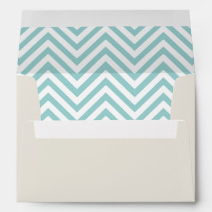 Preppy Chevron Stripe Modern Monogrammed Name Envelope