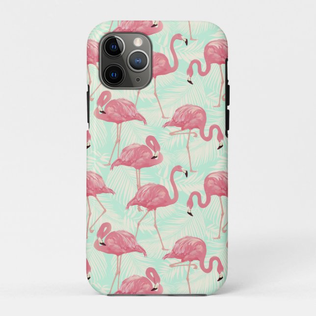 Preppy Chic Elegant Pink Flamingo Pattern Case-Mate iPhone Case (Back)