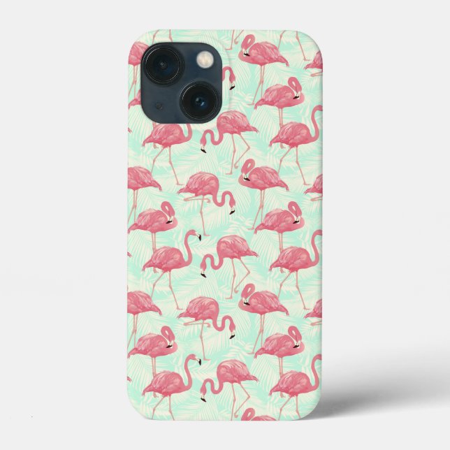 Preppy Chic Elegant Pink Flamingo Pattern Case-Mate iPhone Case (Back)