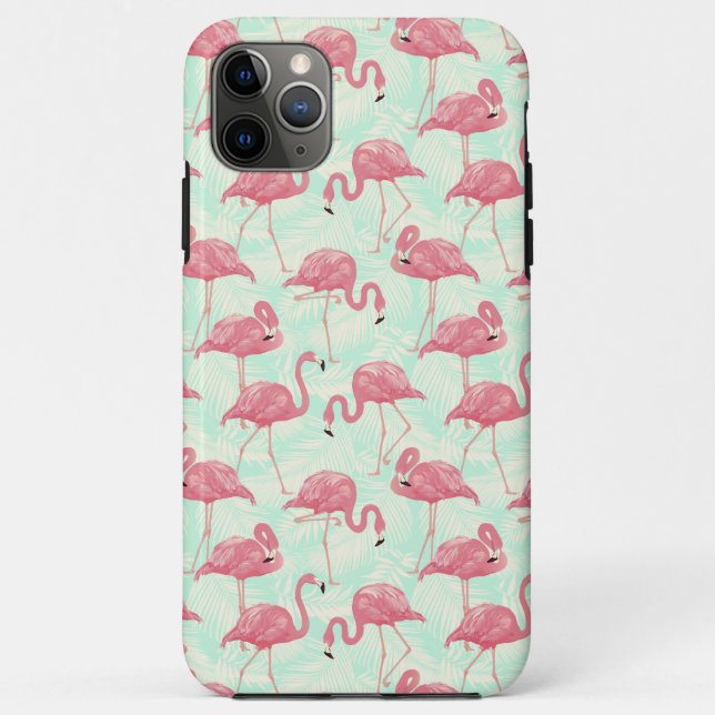Preppy Chic Elegant Pink Flamingo Pattern Case-Mate iPhone Case (Back)
