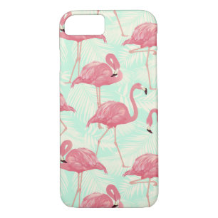 Preppy Chic Elegant Pink Flamingo Pattern iPhone 8/7 Case