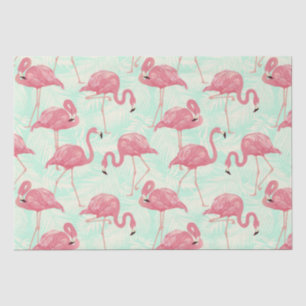 Preppy Chic Elegant Pink Flamingo Pattern Tissue Paper