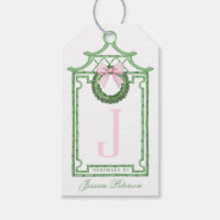 Preppy Chinoiserie Christmas Pagoda Monogram