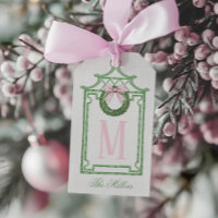 Preppy Chinoiserie Christmas Pagoda Monogram