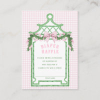 Preppy Chinoiserie Pagoda Diaper Raffle
