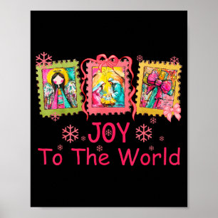 Preppy Christian Christmas Joy Coquette Jesus Nati Poster