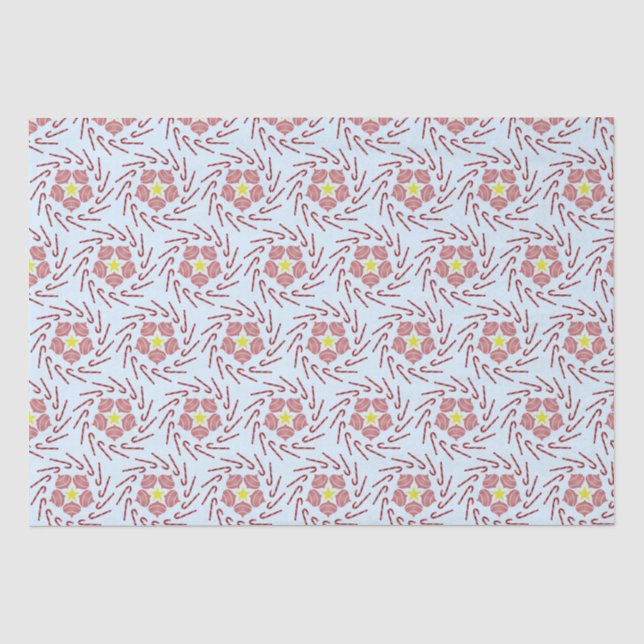Preppy Christmas Pinwheel Tissue Paper (Front)