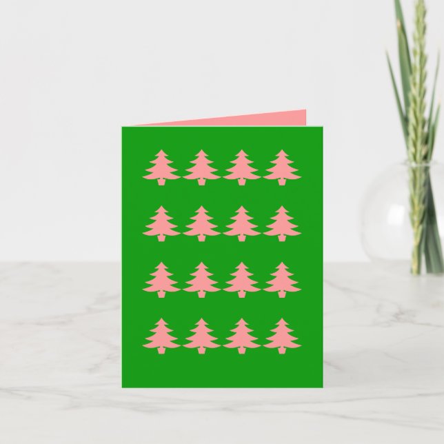 PREPPY CHRISTMAS TREES HOLIDAY CARD (Front)