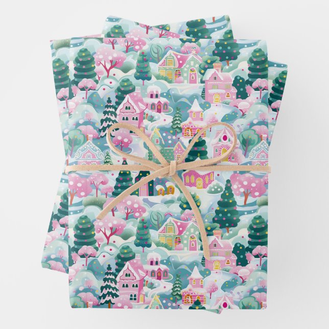 Preppy Christmas Wrapping Paper (In situ)