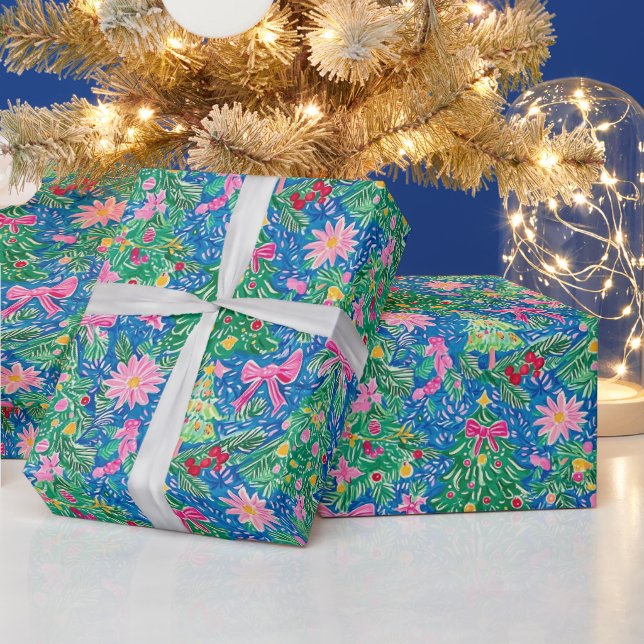 Preppy Christmas Wrapping Paper (Holidays)