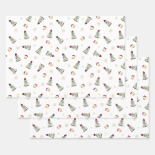 Preppy Christmas Wrapping Paper Sheet