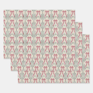 Preppy Christmas Wrapping Paper Sheet