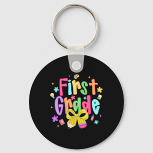 Preppy Ck To School 1st Grade Coquette Bow Girls K Key Ring