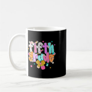 Preppy Ck To School 5th Grade Coquette Bow Girls K Coffee Mug