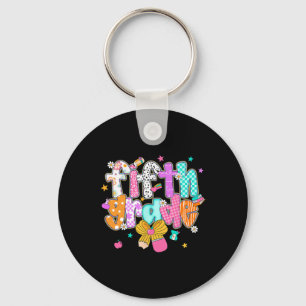 Preppy Ck To School 5th Grade Coquette Bow Girls K Key Ring