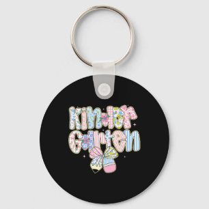 Preppy Ck To School Floral Kindergarten Coquette G Key Ring