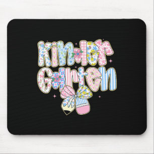 Preppy Ck To School Floral Kindergarten Coquette G Mouse Mat