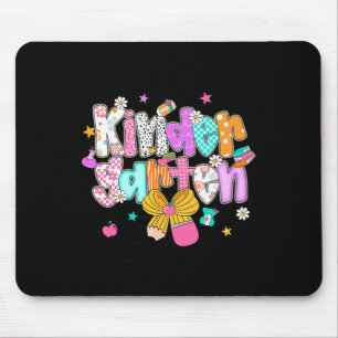 Preppy Ck To School Kindergarten Coquette Bow Girl Mouse Mat